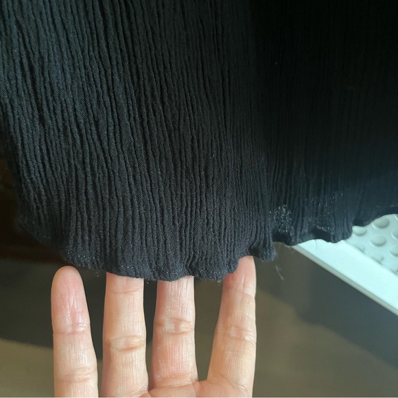 Apt 9 Vee Neck Sleeveless MIDI Dress Medium in Black with White/Good embroidery - Picture 5 of 13